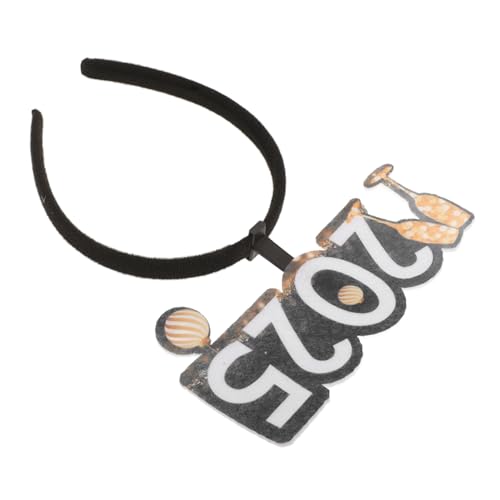 GALPADA 2025 Stirnband Schmuck Nasenringe Anhänger Ohrringe Vintage Digitaler Anhänger Weihnachtsnasenclip Glitzer Stirnband Weihnachtsnasenringe Süßer Anhänger Vliesstoff von GALPADA