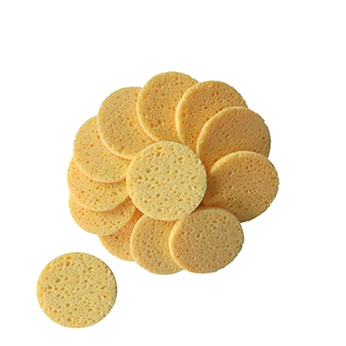 GALPADA 20stücke Make-up-entferner Schwamm Wattepads Für Gesicht Reinigung Hautfreundliche Runde Pads Hautfarbe Komprimierte Zellulose von GALPADA