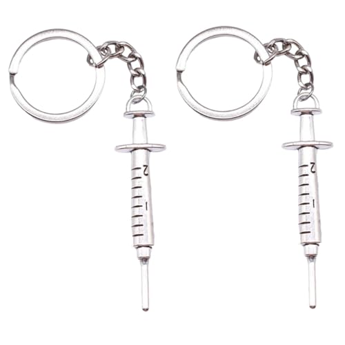 GALPADA STK Schlüsselanhänger Bag Charm RETR wischtelgeschenk Key Chain agn Dekorativer Schlüsselanhänger Schlüsseletui Auto schlüsselanhänger Taschenanhänger-Ring Metall Silver von GALPADA