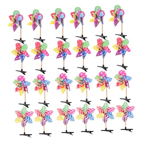 GALPADA 24 Stück Haarnadel Barrettes Bunt Klein Retro Ausgefallene Haarspangen Windrad Für Haare Dame Runden Süß Funkelnd Mini-windmühlen-haarspangen Pinrad Haarklammern Jumbo Plastik von GALPADA