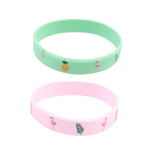 GALPADA Armband 24 Stück Silikon- Silikon- Flamingo-Armband Hawaii-Armband Partygeschenke Handgelenkband Partytüten-Geschenke Silikon-Handgelenkbänder Party-Armband von GALPADA