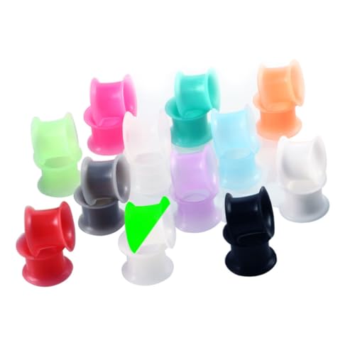 GALPADA 24 Stück Teiliges Silikon Ear Tunnel Ohrdehner Ohrexpander Ohrloch Schmuck Mixfarben Komfortabel Modisch für Damen und Herren Geeignet für Piercing und Ohrlochdehnung von GALPADA