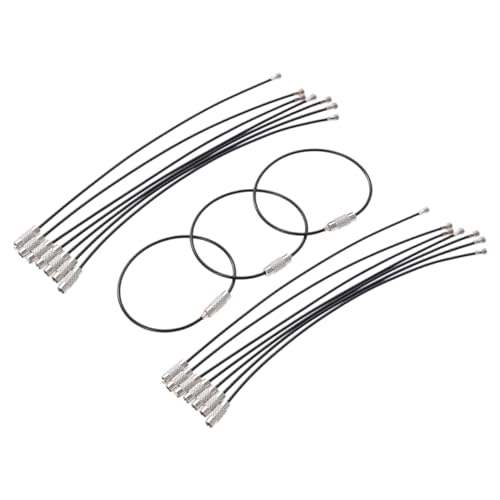 GALPADA Edelstahl Schlüsselring Ringe Schlüsselanhänger Mit Drahtseil Für Gepäckanhänger Und Aufhängungen Rostfrei Langlebig Vielseitig Einsetzbar von GALPADA