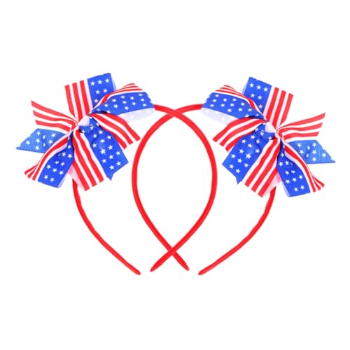 GALPADA 2stücke Junge Mädchen Patriotische Stirnbänder Bogen Unabhängigkeitstag Kopfbedeckungen Von Sommer Haarband Patriotische Niedliche Haar Zubehör Für Junge Mädchen Jungen von GALPADA
