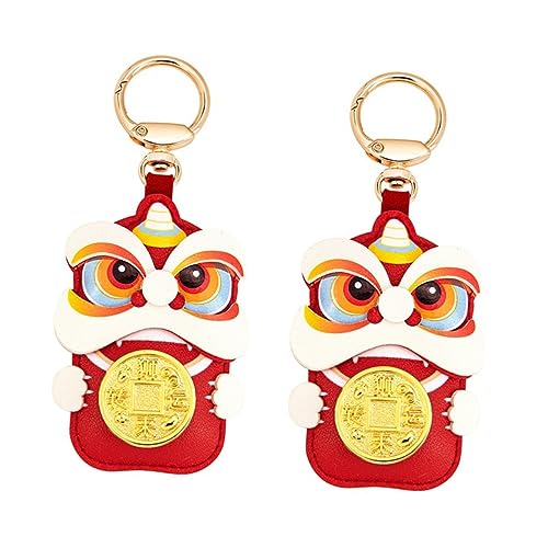 GALPADA 2stücke Cartoon Löwe Schlüsselanhänger Aus Pu Für Taschen Rucksäcke Und Praktischer Und Dekorativer Schlüsselring Für Zu Besonderen Anlässen Leicht Und Langlebig von GALPADA