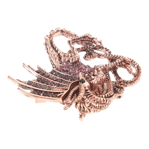 GALPADA 2St Anstecknadeln Rhinestone Drachen Brosche Mode Schmuck Anstecknadel Leichte Drachen Anstecknadel Broschennadel Drachennadeln Revers Dekorationen Violett von GALPADA