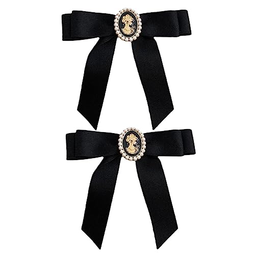 GALPADA Schwarze Haarspange Mit Schleife Haarspangen Mit Schleifenknoten-design Haar-accessoire Für Frauen Haarschleifen-clip-set Für Hinten von GALPADA