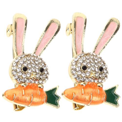 GALPADA 2St Brosche Hüte bunny präsente decoration decorum قرآن Hasennadel süße Hasen dekorative Stifte Kleidungsornament Anstecknadel für Damenbekleidung Tier Hut Schal Fräulein von GALPADA