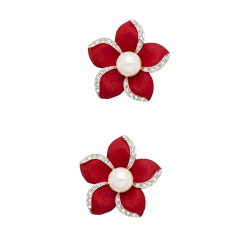 GALPADA 2St Brosche aus mädels geschenke mädchengeschenke Anzug Brosche Rhinestone Brosche Weihnachts Brosche Strass-Brosche Blumenbrosche Kristall Kleidung Korsage rot von GALPADA