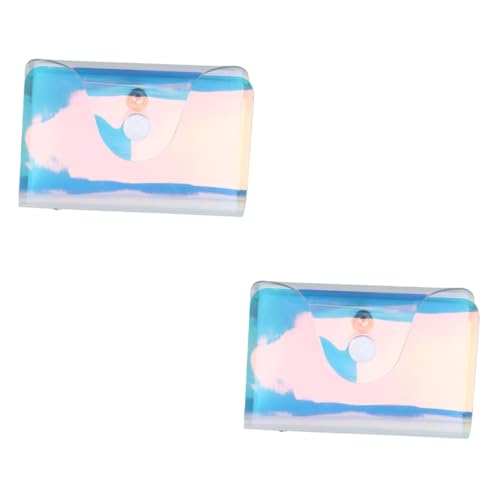 GALPADA 2stücke Transparente Handtasche Für Damen Mit Glitzer Multifunktionale Kartenhalter-Tasche Mit Fächern Für Schüler Und Frauen Praktischer Geldbeutel Für Schule Shopping Und von GALPADA