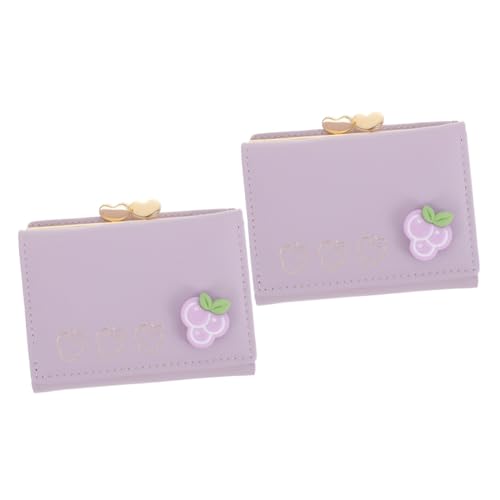 GALPADA 2St Faltbrieftasche für Damen Mini-Geldbörse Mini-Sachen für den Geldbeutel Faltbare Geldbörse Ausweishülle damengeldbörse damengeldbeutel süße Geldbörse Geldbörsen Metall von GALPADA