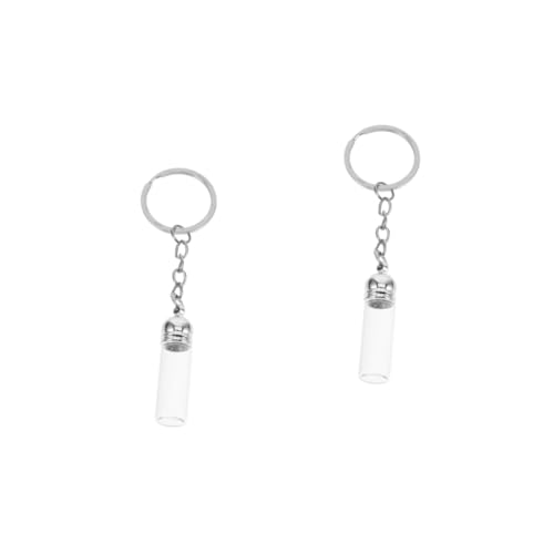 GALPADA 2stücke Purse Keychain Mit Transparentem Glasfläschchen Trendiger Schlüsselanhänger Für Rucksäcke Und Handtaschen Multifunktionale Flasche Als Dekoration Und Praktischer von GALPADA