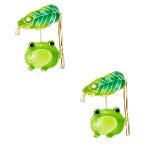 GALPADA 2St Frosch Brosche halloween geschenke halloween assecoires pen süßer Rucksack Brosche für Damen Motorhaube für Männer Hüte Bulk-Broschen Broschennadel Revers schmücken Schmuck Hut von GALPADA