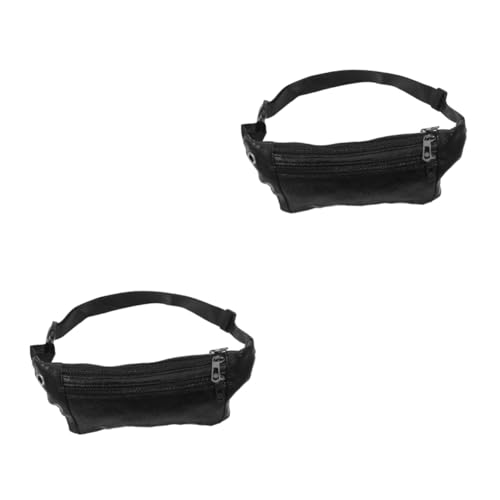 GALPADA 2St Geldbörsen gürteltasche Hüfttasche mit Kopfhöreranschluss Herrenbrieftasche Umhängetasche für Männer Schwarze Handtasche Brusttasche Mehrere Taschen Reisetasche Hosenträger von GALPADA