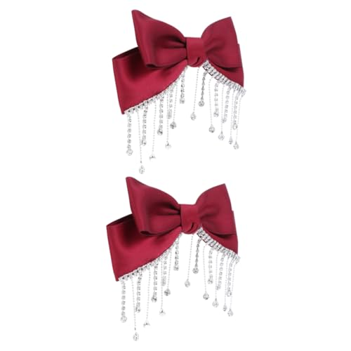 GALPADA 2pcs Mode Bogen Haarnadel Frauen Clip Rot Haar Clip Haar Ornament Bowknot Haar Klemme von GALPADA