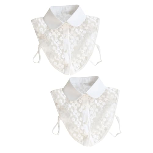 GALPADA 2St Halber Hemdkragen for women presents for women falscher Kragen gefälschter Blusenkragen Hemd mit falschem Kragen Damenblusen abnehmbarer Kragen halbe Hemdbluse Weiß von GALPADA