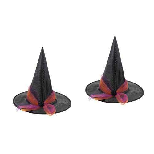 GALPADA 2stücke Halloween Hexenhut Damen Dekorativer Hexen Hut Für Karneval Kostümparty Und Cosplay Feine Verarbeitung Hautfreundlich Vielseitig Einsetzbar Für Fotos Mit Freunden Und von GALPADA