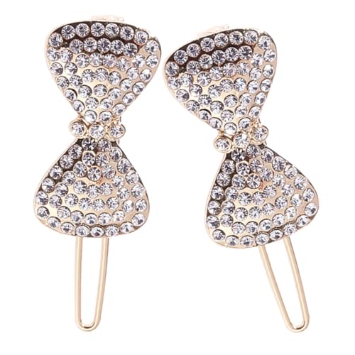 GALPADA 2stücke Glitzernde Haarspangen Mit Schleifen Für Damen Haarklammern Für Hochzeiten Und Besondere Anlässe Mit Strass Goldfarben Vielseitige Haarschmuck-accessoires von GALPADA