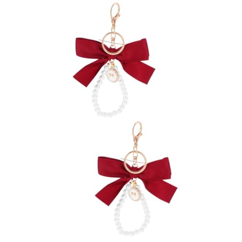 GALPADA 2St Schleife Schlüsselanhänger seidenband Ribbon Schlüsselanhänger mit Schleife und Quaste Schlüsselringe Schlüsselbund Schlüsselanhänger-Anhänger Bowknot-Schlüsselanhänger von GALPADA