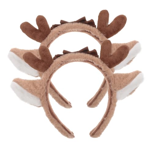 GALPADA 2 Stücke Weihnachten Hirsch Geweih Stirnband Rentier Haar Zubehör Für Frauen Cosplay Maskerade Party von GALPADA