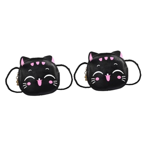 GALPADA 2stücke Little Girls Cat Purse Ohr Umhängetasche Für Mädchen Niedliche Katzen-geldbörse Aus Pu Schultertasche Für Reisen Und Freizeit von GALPADA