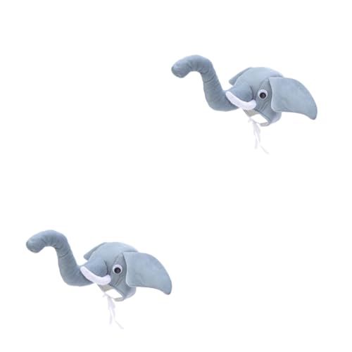 GALPADA 2stücke Interaktive Elefantenkostüm-hüte Für Junge Mädchen Und Eltern Tierische Kopfbedeckung Für Auftritte Und Kostümpartys Bequemes Und Dehnbares Material Zufällige von GALPADA