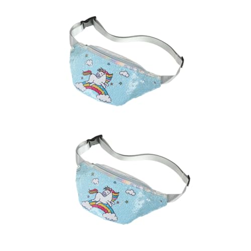 GALPADA 2stücke Sequin Bauchtasche Für Frauen Verstellbare Hüfttasche Mit Cartoon-Pailletten Für Fitness Festivals Und Freizeit von GALPADA