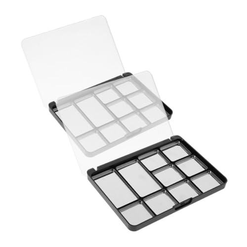 GALPADA 2Stücke Magnetische Lidschattenpalette Leer mit Klarsichtdeckel Fächer für DIY Lidschatten Hochwertige Schminkaufbewahrung für Unterwegs Hause von GALPADA
