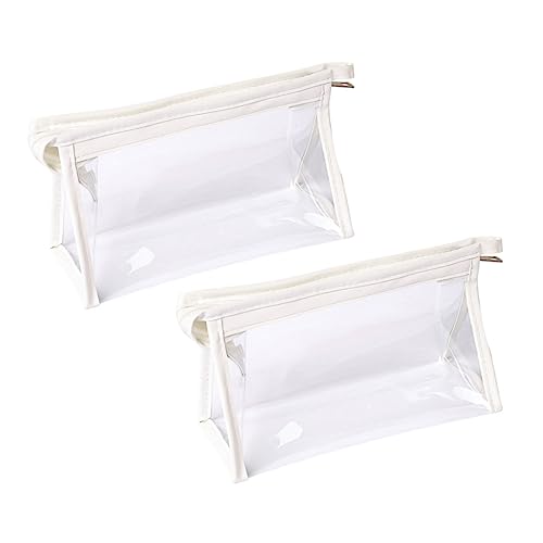 GALPADA 2Stücke Tragbare Multifunktions Bleistifttaschen Transparent Kosmetiktaschen für Schüler und Lehrer Große Kapazität für Schreibwaren und Make Up Zubehör von GALPADA