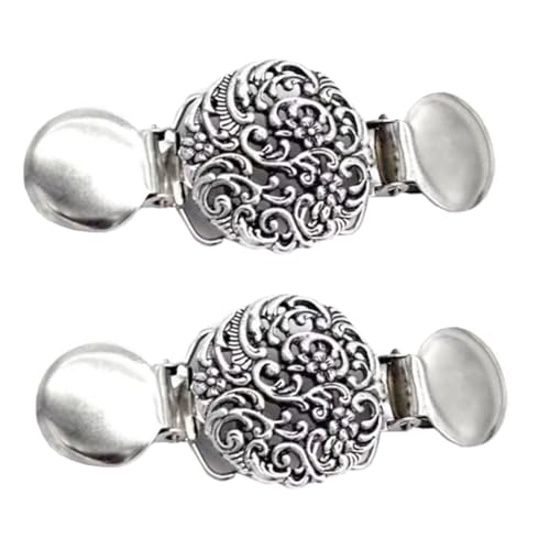 GALPADA 2er Set Vintage Pullover Clips - Metallische Schal- Und Cardigan Halter Retro Brosche Für Sweater Kleider Und Jacken Stilvolle Modeaccessoires Für Damen Und Mädchen von GALPADA