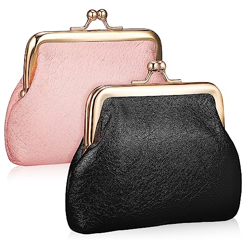 GALPADA 2st Auto-münzhalter Geldbörse Für Damen Mini-Tasche Reisetasche Münzhandtasche Wechseln Geldbörsen Wechselhalter Fürs Auto Münzbeutel Mini-Handtasche Münze Pu-Leder Reisen Schnalle von GALPADA