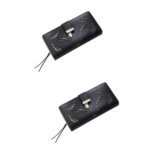 GALPADA 2st Damen-geldbörse Kupplungen Für Frauen Reisebrieftasche Schnalle Geldbörsen Für Damen Im Trend Elegante Clutch-geldbörse Snap-geldbörse Lange Geldbörse Reisetasche Für von GALPADA