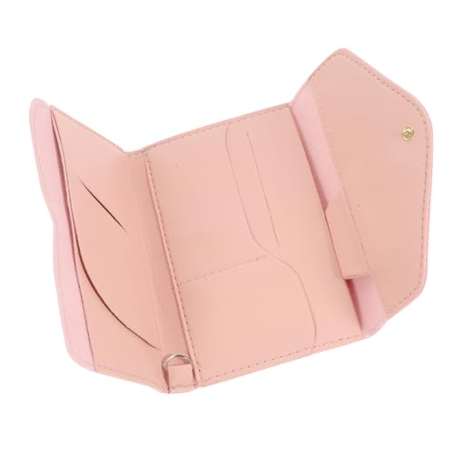 GALPADA 2St Tragbarer Reisepasshalter kreditkartenhalter Credit Card Holder Fahrradponcho Kinder Reisepass Brieftasche Beutel Fall Kreuzmuster ID-Ordner Passbuch Passinhaber Fräulein Rosa von GALPADA