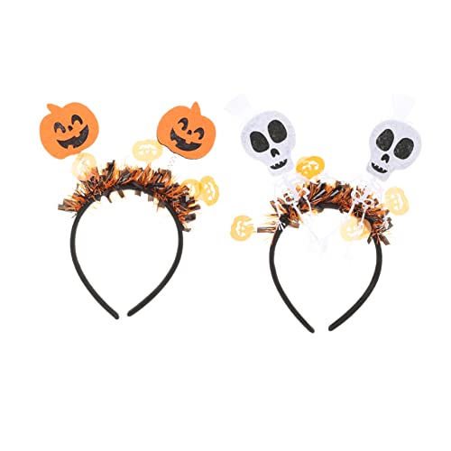 GALPADA 2st Halloween-kopfschmuck Halloween-haarbänder Party Süß Party-stirnbänder Für Halloween Halloween-party-stirnbänder Cosplay-party-stirnband Hut Haarschmuck Vlies Skelett Kind von GALPADA