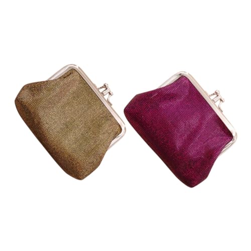 GALPADA 2stücke Damen Geldbörse Elegante Tragbare Kleingeldtasche Für Münzen Karten Und Schlüssel Praktisches Design Für Frauen Und Mädchen von GALPADA