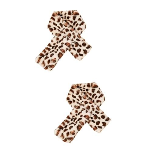 GALPADA 2st Leopardenschal Bequemer Warmer Schal Hijab-schal Schal Mit Animal-print Herbst Winter Warmer Schal Lässiger Schal Brauner Pelzschal Leopardenmuster Damen Geburtstagsgeschenk von GALPADA