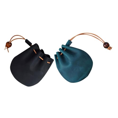 GALPADA 2stücke Mini Pu Drawstring Purse Im Vintage-Stil Multifunktionale Geldbörse Für Und Und Langlebige Aufbewahrung Für Münzen Schlüssel Und Kleinigkeiten Für Und Alltag von GALPADA