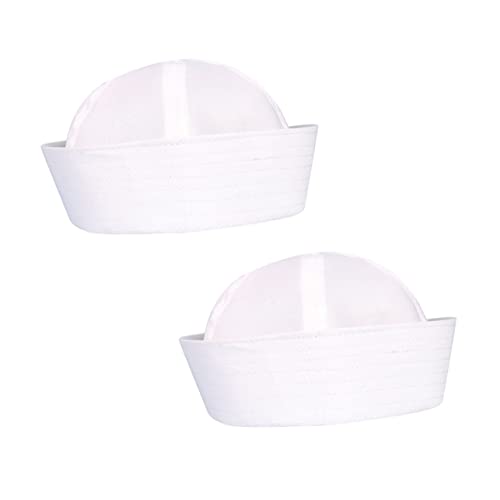 GALPADA 2stücke Matrosenhüte Weiße Matrosenhüte Für Kostüm-partys Partykostümhüte Für Maskerade Cosplay Karneval Rollenspiele von GALPADA
