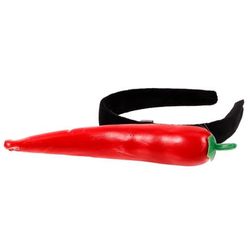 GALPADA 2stücke Chili Haarschmuck Für Frauen Lustiges Festival-haarband Mit Plüschiger Chili-dekoration Für Partys Einzigartiges Für Freunde Und Familie von GALPADA