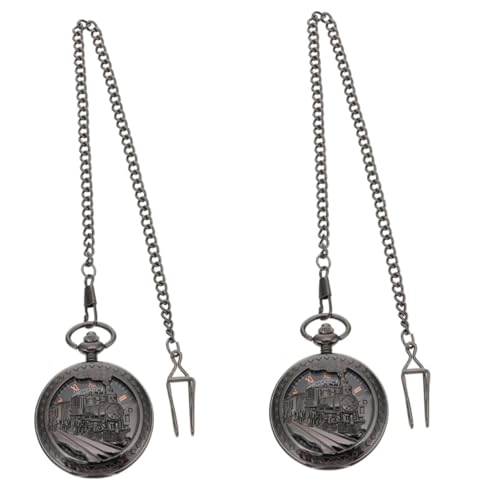 GALPADA 2stücke Vintage Mechanische Taschenuhr Mit Kette Retro Handaufzug Hohles Design Für Mode Und Dekoration Für Besondere Anlässe Wie Hochzeiten Und Geburtstage von GALPADA