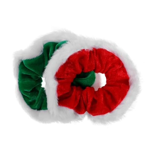 GALPADA 2stücke Teiliges Weihnachts Scrunchie Weichem Samt Für Und Mädchen Elastische Haarbänder Und Festliche Haarschmuck Für Feiertage von GALPADA