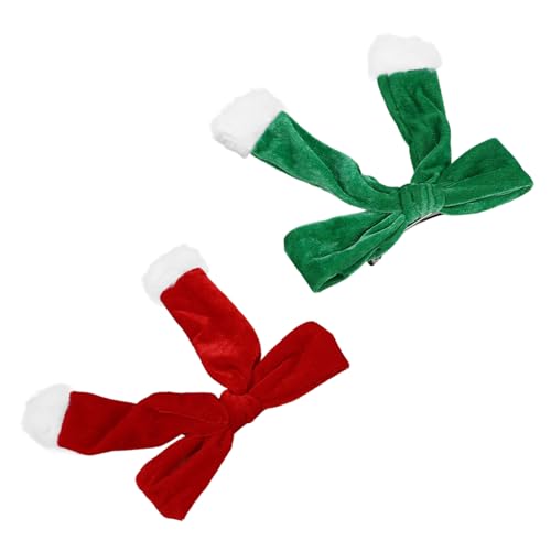 GALPADA 2stücke Weihnachts Haarschmuck Damen Fuzzy Haarklammer Für Hochsteckfrisuren Ponytails Und Zöpfe Für Festliche Anlässe Und Feiertage von GALPADA