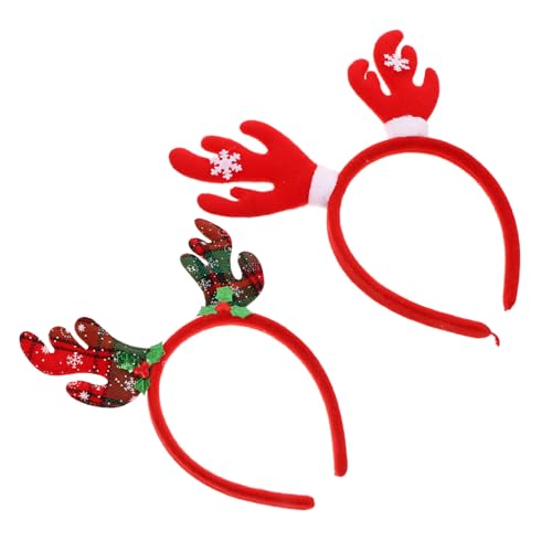 GALPADA 2st Weihnachtsgeweih Stirnband Hirsch Stirnband Glitzer Für Erwachsene Geweihkopfschmuck Für Frauen Weihnachtsstirnband Für Mädchen Erwachsener Haarnadel Fräulein Pailletten von GALPADA