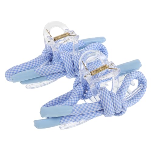 GALPADA 2stücke Gingham-haarschleife Mit Clip Haarnadel Und Schleifen-haarspange Für Damen Und Mädchen Rutschfeste Haarklammern Für Hochsteckfrisuren Und Zöpfe von GALPADA