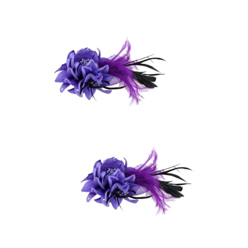 GALPADA 2stücke Handgemachte Blumenbrosche Haarschmuck Für Damen Und Mädchen Blüten-haarreif Und Haarnadel Für Hochzeiten Und Besondere Anlässe von GALPADA
