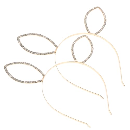GALPADA 2stücke Kaninchen Ohr Stirnband Mit Strass Party Stirnband Dekoration Kaninchen Ohr Haarband Leicht Und Bequem Für Damen von GALPADA