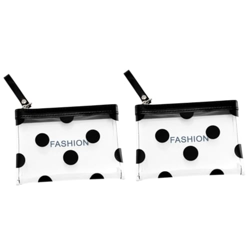 GALPADA 2stücke Korean Style Purse Mit Wellenmuster Transparentes Design Für Mädchen Handliche Und Adorable Geldbörse Für Täglichen Gebrauch Schwarz von GALPADA