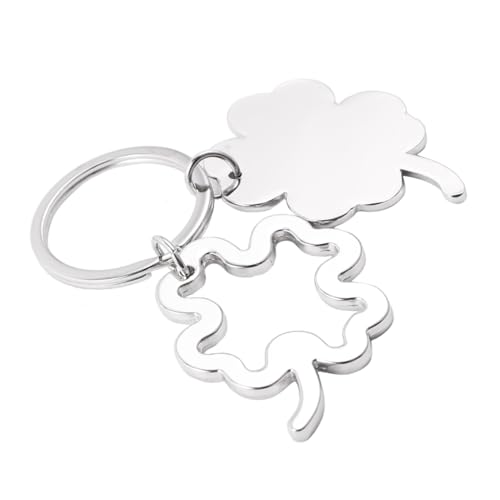 GALPADA 2stücke Metall Anhänger Mit Hohlem Kleeblatt Design Schlüsselanhänger Für Autoschlüssel Taschen DIY Schmuck Als Glücksbringer Für Frauen Und Männer von GALPADA