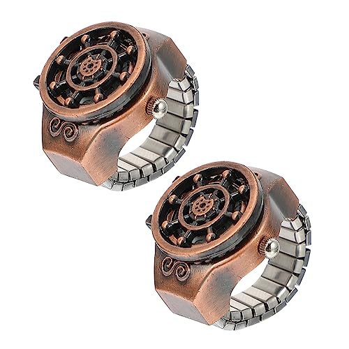 GALPADA 2stücke Ring Uhr Im Ringdesign Schicke Uhr Zur Dekoration Und Fein Retro Und Elegante Einfach Und Praktisch Für Menschen Geeignet von GALPADA
