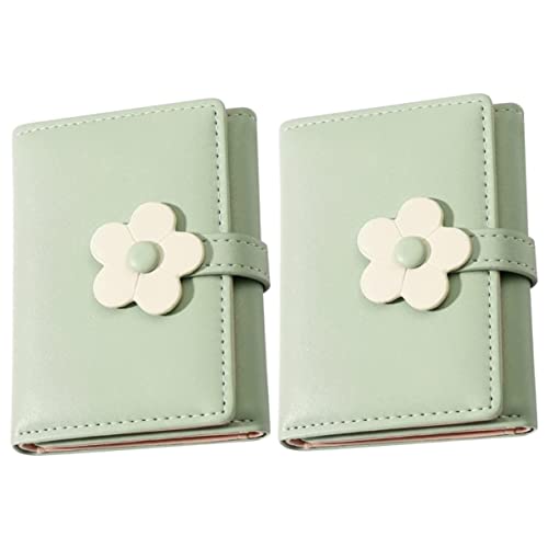 GALPADA 2stücke Schüler Geldbörse Mit Blumenmuster Praktische Münztasche Für Stilvolle Pu Geldbörse Für Mädchen Dreifach Gefaltete Brieftasche Für Alltag von GALPADA